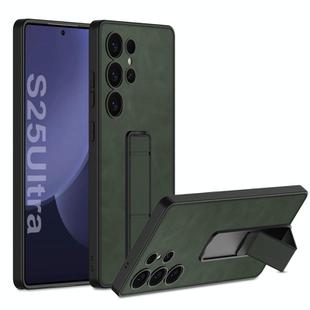 For Samsung Galaxy S25 Ultra 5G GKK Skin Feel Leather Fold Holder Phone Case(Green)