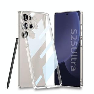 For Samsung Galaxy S25 Ultra 5G GKK Plating Transparent PC Phone Case, Not Included Pen(Transparent)