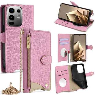 For Infinix Note 50 4G Crossbody Chain Fishtail Litchi Leather Phone Case(Pink)