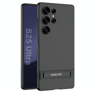 For Samsung Galaxy S25 Ultra 5G GKK Triumph Ultra-Thin Full Coverage Phone Case with Holder(Black)