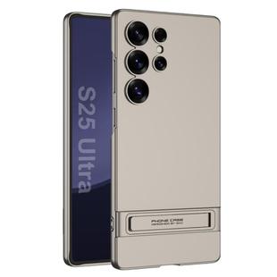 For Samsung Galaxy S25 Ultra 5G GKK Triumph Ultra-Thin Full Coverage Phone Case with Holder(Titanium Grey)