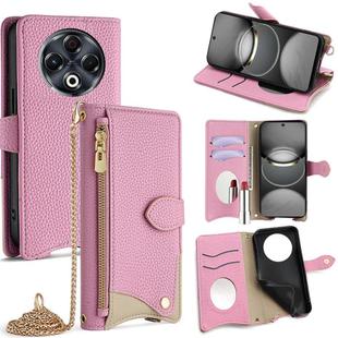 For Tecno Spark 30 4G Crossbody Chain Fishtail Litchi Leather Phone Case(Pink)
