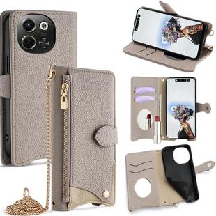 For Tecno Spark 30 5G / Pova 6 Neo 5G Crossbody Chain Fishtail Litchi Leather Phone Case(Grey)