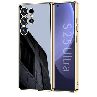 For Samsung Galaxy S25 Ultra 5G GKK Solid Color Plating TPU Full Coverage Phone Case(Black)