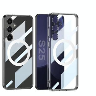 For Samsung Galaxy S25 5G GKK Space Series MagSafe Shockproof Full Coverage Phone Case(Transparent Black)