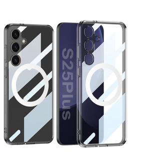 For Samsung Galaxy S25+ 5G GKK Space Series MagSafe Shockproof Full Coverage Phone Case(Transparent Black)