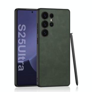 For Samsung Galaxy S25 Ultra 5G GKK Skin-feeling Frosted Leather Phone Case, Not Included Pen(Frosted Green)