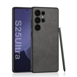 For Samsung Galaxy S25 Ultra 5G GKK Skin-feeling Frosted Leather Phone Case, Not Included Pen(Frosted Grey)