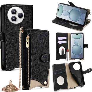 For Xiaomi Civi 5 Pro Crossbody Chain Fishtail Litchi Leather Phone Case(Black)