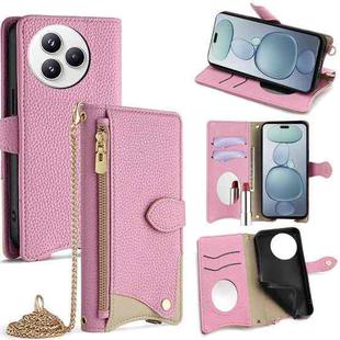 For Xiaomi Civi 5 Pro Crossbody Chain Fishtail Litchi Leather Phone Case(Pink)