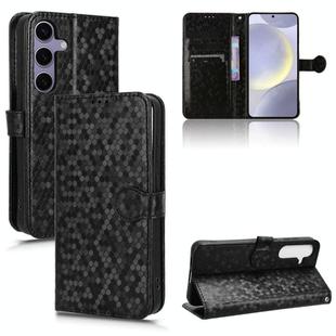 For Samsung Galaxy S25 5G Honeycomb Dot Texture Leather Phone Case(Black)