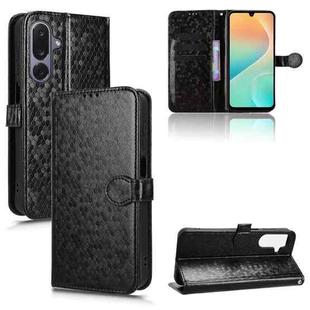 For Samsung Galaxy M36 5G Honeycomb Dot Texture Leather Phone Case(Black)