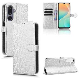 For Samsung Galaxy M36 5G Honeycomb Dot Texture Leather Phone Case(Silver)