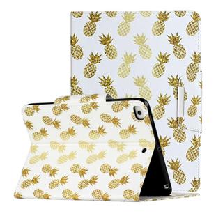 For iPad Mini 4 / 3 / 2 / 1 Painted Pattern Horizontal Flip Leather Case with Holder(Pineapple)