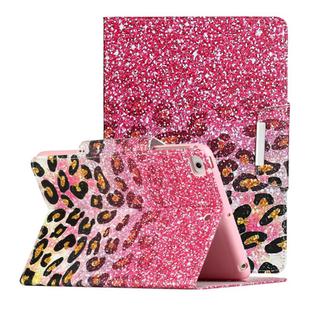 For iPad Mini (2019) Painted Pattern Horizontal Flip Leather Case with Holder(Leopard Powder Sand)