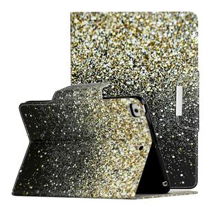 For iPad Mini (2019) Painted Pattern Horizontal Flip Leather Case with Holder(Black and Yellow Sand)