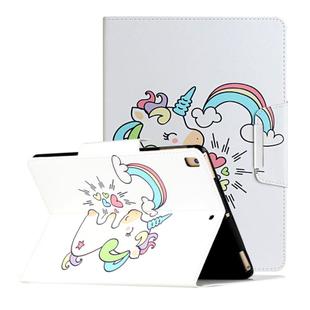 For iPad 5 Painted Pattern Horizontal Flip Leather Case with Holder(Sideways Unicorn)