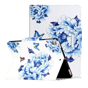 For iPad 5 Painted Pattern Horizontal Flip Leather Case with Holder(Blue and White Porcelain Butterfly)