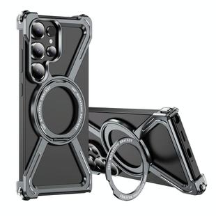 For Samsung Galaxy S25 Ultra 5G Titanium Alloy MagSafe Magnetic Airbag Shockproof Phone Case(Grey)