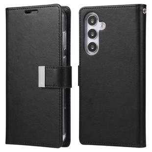 For Samsung Galaxy S25+ 5G GOOSPERY RICH DIARY Crazy Horse Texture Leather Phone Case(Black)