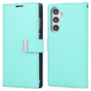 For Samsung Galaxy S25 5G GOOSPERY RICH DIARY Crazy Horse Texture Leather Phone Case(Mint Green)