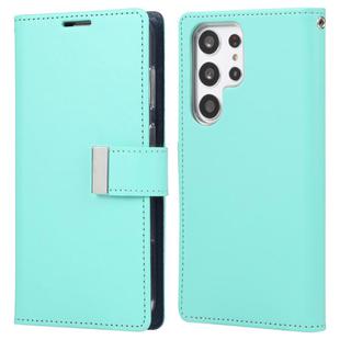 For Samsung Galaxy S25 Ultra 5G GOOSPERY RICH DIARY Crazy Horse Texture Leather Phone Case(Mint Green)