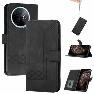 For vivo Y39 5G Cubic Skin Feel Flip Leather Phone Case(Black)