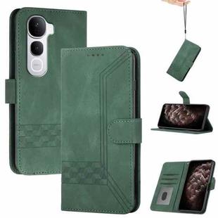 For vivo Y400 Pro 5G Cubic Skin Feel Flip Leather Phone Case(Green)