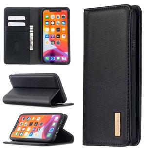 For iPhone 11 2 in 1 Detachable Magnetic Horizontal Flip Genuine Leather Case with Holder & Card Slots & Wallet(Black)