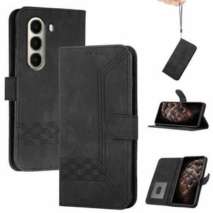 For Itel A95 5G Cubic Skin Feel Flip Leather Phone Case(Black)