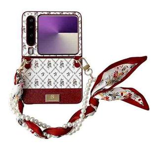 Huawei Pura X Luck Flower Pattern TPU Phone Case With Strap(Red)