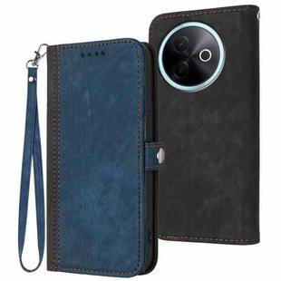 For vivo Y39 5G Side Buckle Double Fold Hand Strap Leather Phone Case(Royal Blue)