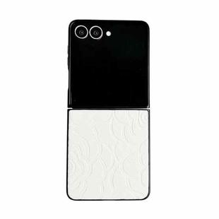 For Samsung Galaxy Z Flip7 5G Impression Camellia Pattern Protective Phone Case(White)