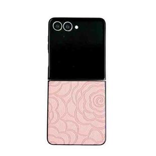 For Samsung Galaxy Z Flip7 5G Impression Camellia Pattern Protective Phone Case(Pink)