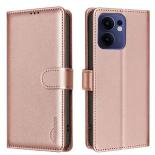 For OPPO Reno13 F 5G Litchi Texture RFID Anti-theft Leather Phone Case(Gold)