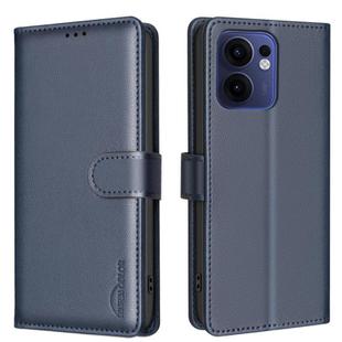 For OPPO Reno13 F 5G Litchi Texture RFID Anti-theft Leather Phone Case(Blue)