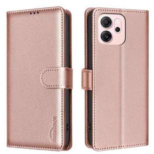 For OPPO Reno14 F 5G Litchi Texture RFID Anti-theft Leather Phone Case(Gold)