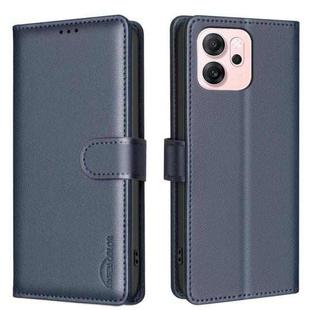 For OPPO Reno14 F 5G Litchi Texture RFID Anti-theft Leather Phone Case(Blue)
