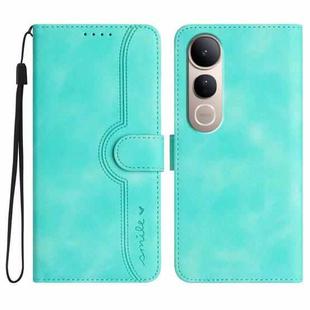 For vivo V50 Lite 4G / 5G Heart Pattern Skin Feel Leather Phone Case(Light Blue)