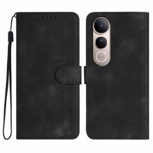 For vivo V50 Lite 4G / 5G Heart Pattern Skin Feel Leather Phone Case(Black)