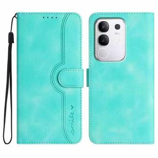 For vivo Y29 4G Heart Pattern Skin Feel Leather Phone Case(Light Blue)