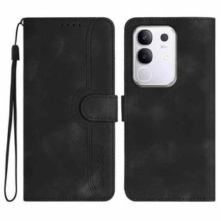 For vivo Y29 4G Heart Pattern Skin Feel Leather Phone Case(Black)