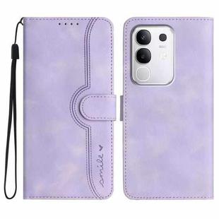 For vivo Y29 4G Heart Pattern Skin Feel Leather Phone Case(Purple)