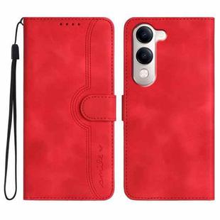 For vivo Y29s 5G / Y04 4G Global Heart Pattern Skin Feel Leather Phone Case(Red)
