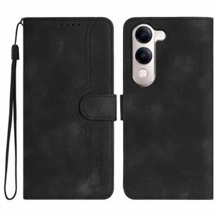 For vivo Y29s 5G / Y04 4G Global Heart Pattern Skin Feel Leather Phone Case(Black)