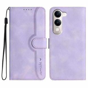 For vivo Y29s 5G / Y04 4G Global Heart Pattern Skin Feel Leather Phone Case(Purple)