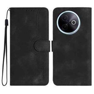 For vivo Y39 5G Heart Pattern Skin Feel Leather Phone Case(Black)