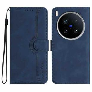 For vivo X200 Ultra Heart Pattern Skin Feel Leather Phone Case(Royal Blue)