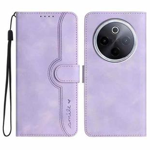 For vivo iQOO Z10 / T4 / Y300 Pro Heart Pattern Skin Feel Leather Phone Case(Purple)