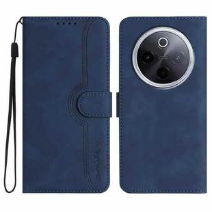 For vivo iQOO Z10 / T4 / Y300 Pro Heart Pattern Skin Feel Leather Phone Case(Royal Blue)